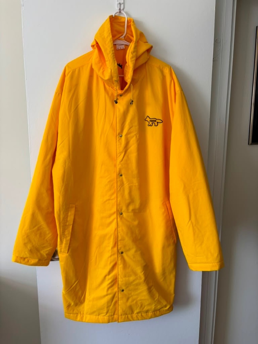 Puma Madison Yellow Packable Shell Jacket with Subtle Logo Patch
